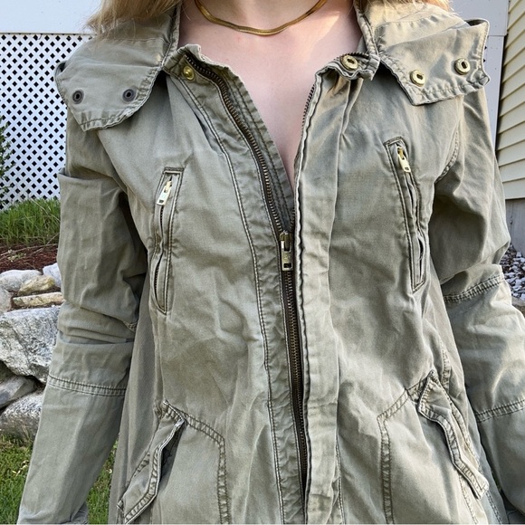 American Eagle Olive Military Jacket - Size Small - Picture 4 of 5